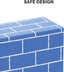 At Play Cardboard Building Blocks, 40 Pack, Large and Medium Cardboard Blocks