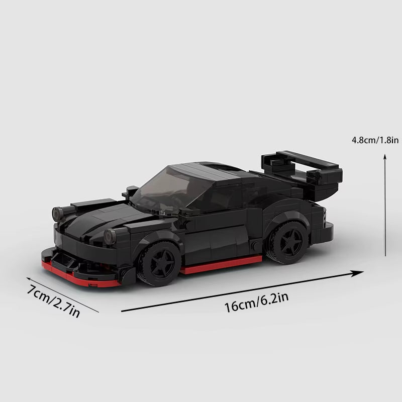 MOC Rally Racing Car Model, City Vehicle Building Set, Creative Garage Toys, Toy Assembly Vehicle Loved by Boys