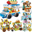 DIY Architecture Ice Cream Car Store Street View Food Building Blocks Kit Girls Bricks Classic Movie Model Toys