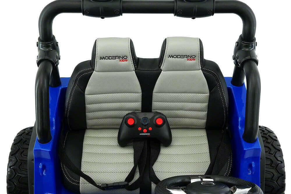 12V Jeep Ride On Truck Leather Seats Bluetooth MP3 LED Wheels