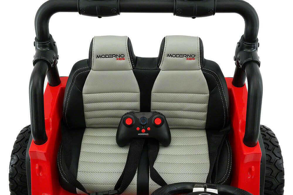 12V Jeep Ride On Truck Leather Seats Bluetooth MP3 LED Wheels