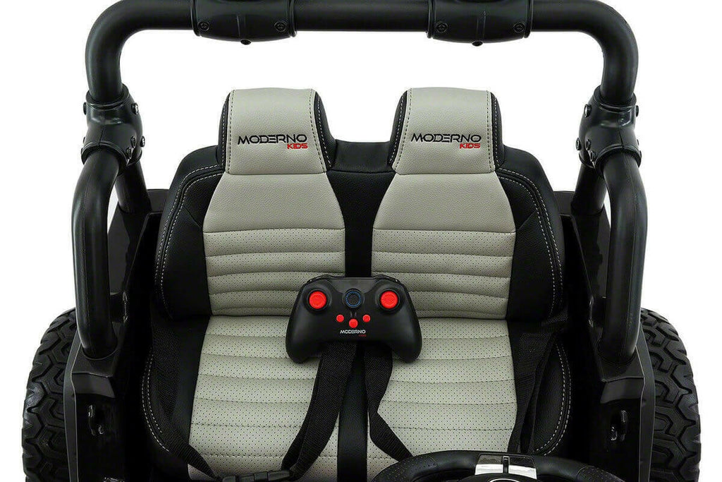 12V Jeep Ride On Truck Leather Seats Bluetooth MP3 LED Wheels