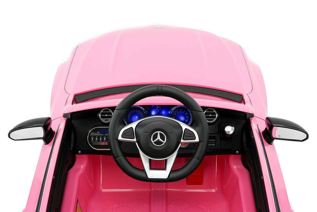 12V Mercedes C63S AMG Ride-On R/C Remote Leather Seats MP3 LED Wheels