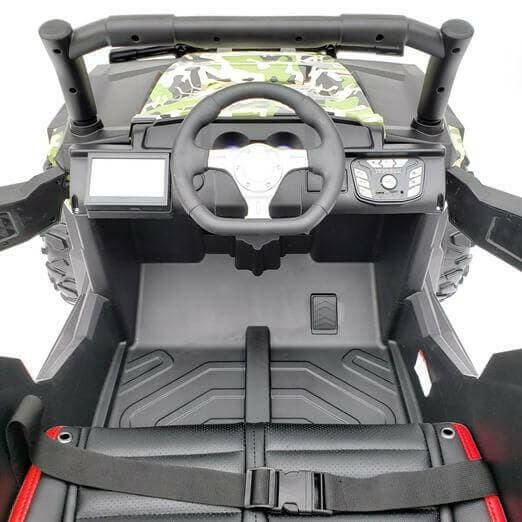 24V Buggy Blaster UTV Ride On Parental Remote Leather Seats MP4 LED Lights