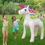 Inflatable Unicorn Sprinkler White 5 Feet Outdoor Kids Water Fun, Stationary Sprinkler Head, Ages 3+, Unisex
