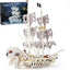 1592PCS Skeleton Ghost Ship Building Blocks Storm Pirate Ship Model Bricks Desktop Decoration Ornaments Educational Toys Gifts