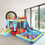146''X 132'' X 82'' Inflatable Bounce Houses for Kids 3-10 with Blower Double Slide Climbing Wall and Ball Pit/Large Pool Outdoor/Indoor Bouncy House, PVC, Child, Teen, Toddler
