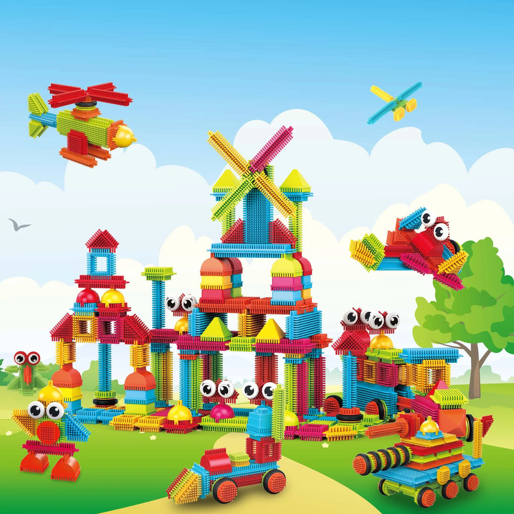 Picassotiles 240PCS Hedgehog Interlocking 3D Building Blocks, STEAM Educational Construction Playset, Creative Sensory Toy Gift for Kids Ages 3+
