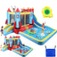 146''X 132'' X 82'' Inflatable Bounce Houses for Kids 3-10 with Blower Double Slide Climbing Wall and Ball Pit/Large Pool Outdoor/Indoor Bouncy House, PVC, Child, Teen, Toddler