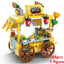 DIY Architecture Ice Cream Car Store Street View Food Building Blocks Kit Girls Bricks Classic Movie Model Toys
