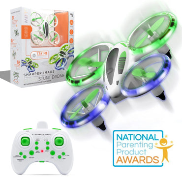 RC Stunt Drone for Kids, 2.4Ghz Remote Control, LED Lights, Assisted Landing, Mini Quadcopter, Rechargeable