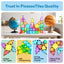 Picassotiles Rocket Booster Magnetic Tiles Set – Building Blocks STEM Construction Toy for Kids
