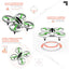RC Stunt Drone for Kids, 2.4Ghz Remote Control, LED Lights, Assisted Landing, Mini Quadcopter, Rechargeable