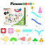 Picassotiles Marble Run Magnetic Tiles for Kids – 200PCS STEM Educational Construction Building Blocks Race Track Toy Set