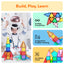 Picassotiles Rocket Booster Magnetic Tiles Set – Building Blocks STEM Construction Toy for Kids