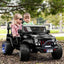 12V Jeep Ride On Truck Leather Seats Bluetooth MP3 LED Wheels