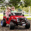 12V Jeep Ride On Truck Leather Seats Bluetooth MP3 LED Wheels