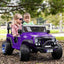 12V Jeep Ride On Truck Leather Seats Bluetooth MP3 LED Wheels