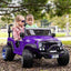 12V Jeep Ride On Truck Leather Seats Bluetooth MP3 LED Wheels