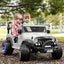 12V Jeep Ride On Truck Leather Seats Bluetooth MP3 LED Wheels