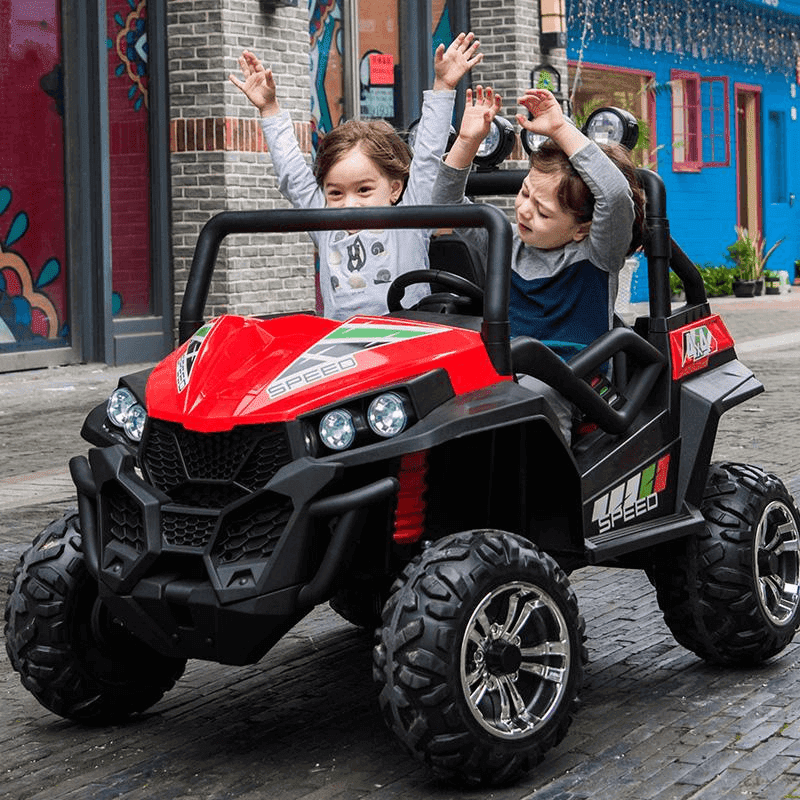 24V All Terrain Max Ride On Buggy 2-Seater Parental Remote MP3 LED Lights