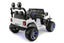 24V Jeep Ride On Parental Remote Leather Seats Bluetooth MP3 LED