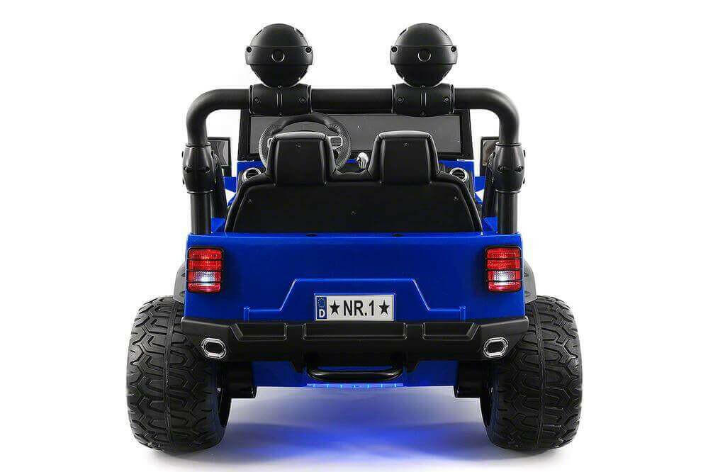 24V Jeep Ride On Parental Remote Leather Seats Bluetooth MP3 LED