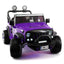 12V Jeep Ride On Truck Leather Seats Bluetooth MP3 LED Wheels