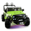 24V Jeep Ride On Parental Remote Leather Seats Bluetooth MP3 LED