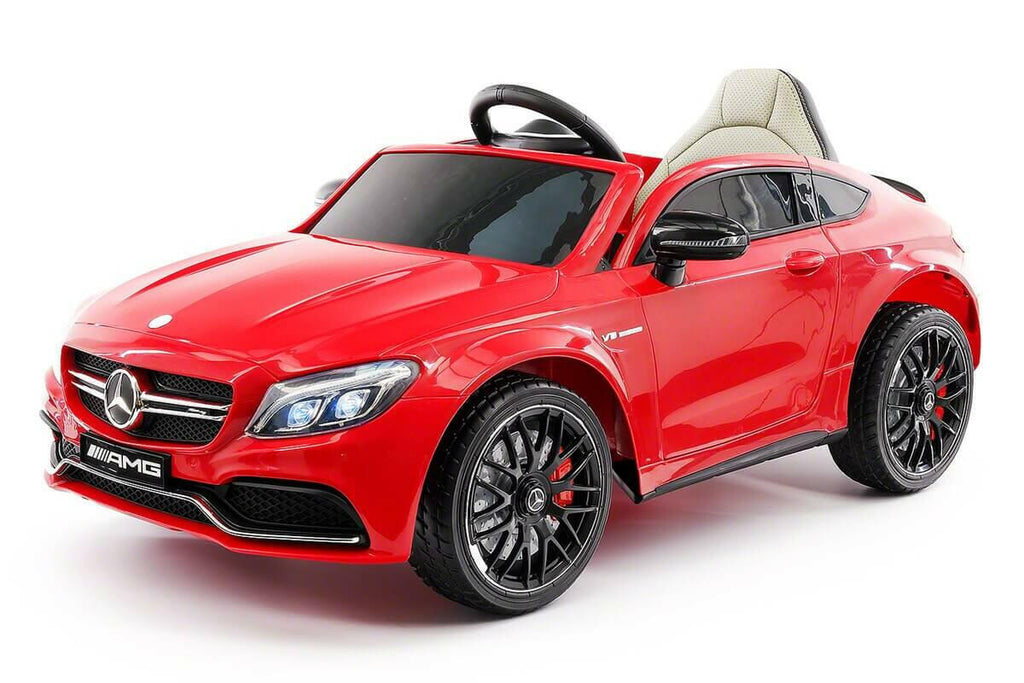 12V Mercedes C63S AMG Ride-On R/C Remote Leather Seats MP3 LED Wheels
