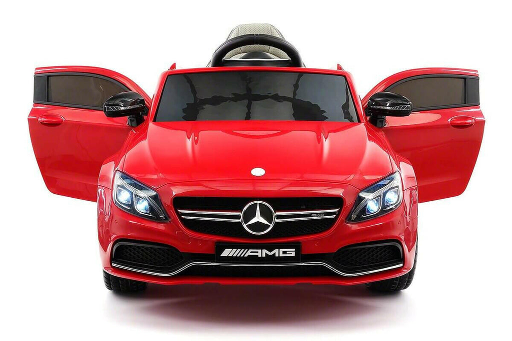12V Mercedes C63S AMG Ride-On R/C Remote Leather Seats MP3 LED Wheels