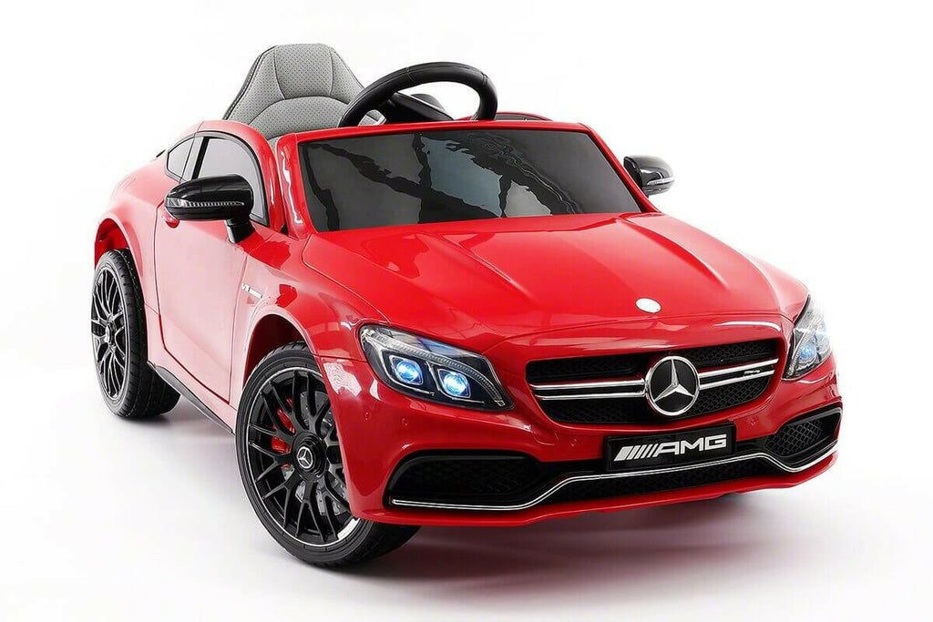 12V Mercedes C63S AMG Ride-On R/C Remote Leather Seats MP3 LED Wheels