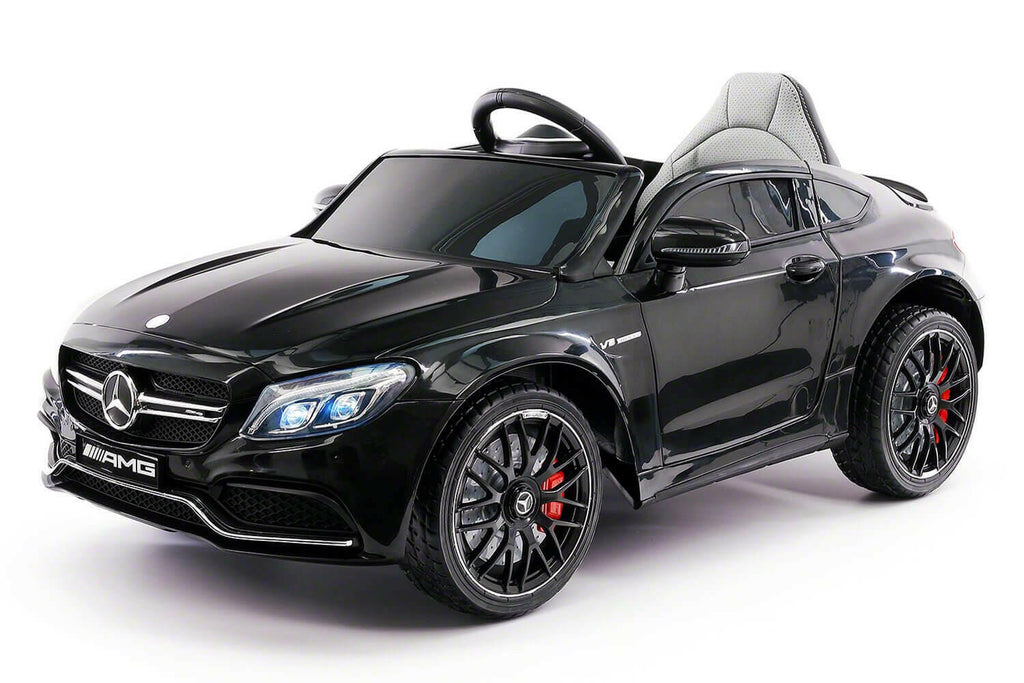 12V Mercedes C63S AMG Ride-On R/C Remote Leather Seats MP3 LED Wheels