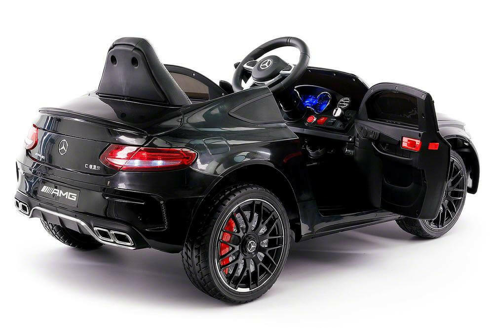 12V Mercedes C63S AMG Ride-On R/C Remote Leather Seats MP3 LED Wheels