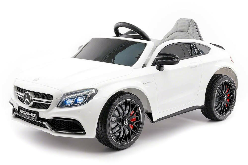 12V Mercedes C63S AMG Ride-On R/C Remote Leather Seats MP3 LED Wheels