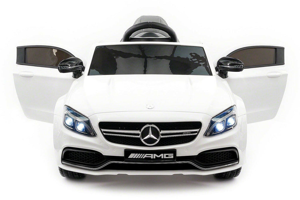 12V Mercedes C63S AMG Ride-On R/C Remote Leather Seats MP3 LED Wheels