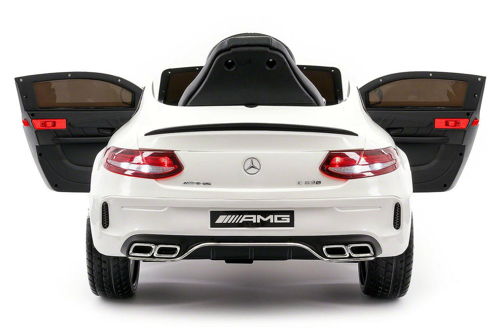 12V Mercedes C63S AMG Ride-On R/C Remote Leather Seats MP3 LED Wheels