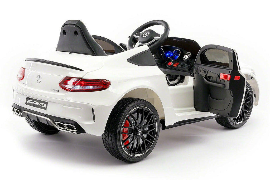 12V Mercedes C63S AMG Ride-On R/C Remote Leather Seats MP3 LED Wheels