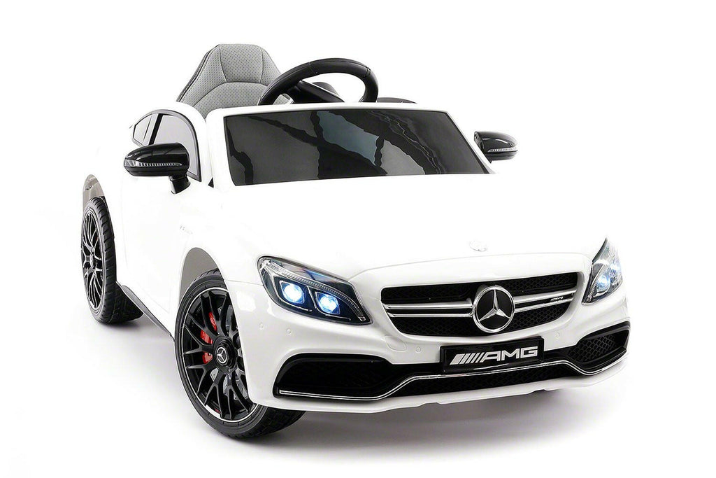 12V Mercedes C63S AMG Ride-On R/C Remote Leather Seats MP3 LED Wheels