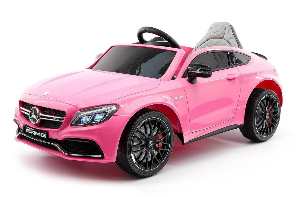 12V Mercedes C63S AMG Ride-On R/C Remote Leather Seats MP3 LED Wheels