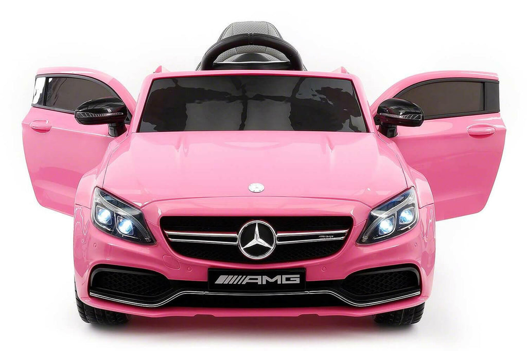 12V Mercedes C63S AMG Ride-On R/C Remote Leather Seats MP3 LED Wheels