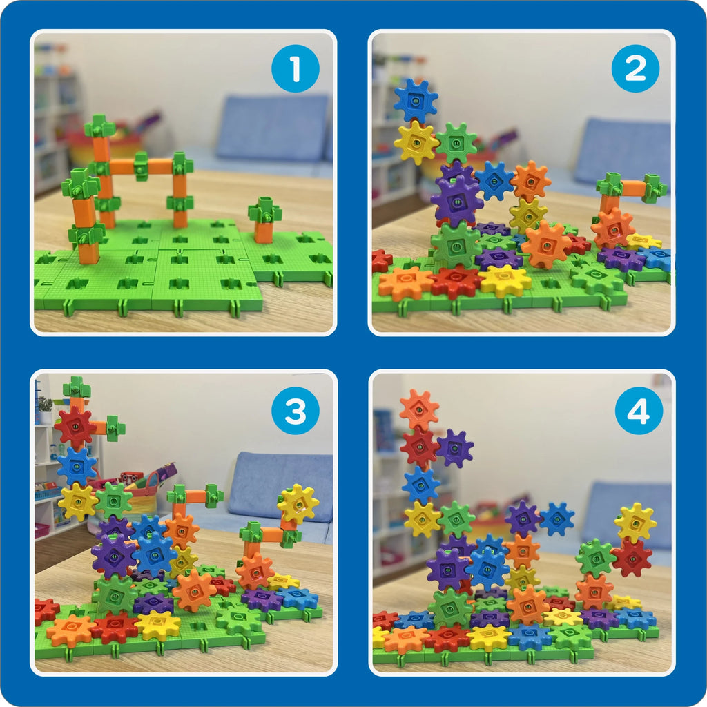 Gears! Gears! Gears! 100 Piece Deluxe Building Set STEM, Ages 3+