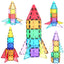 Picassotiles Rocket Booster Magnetic Tiles Set – Building Blocks STEM Construction Toy for Kids