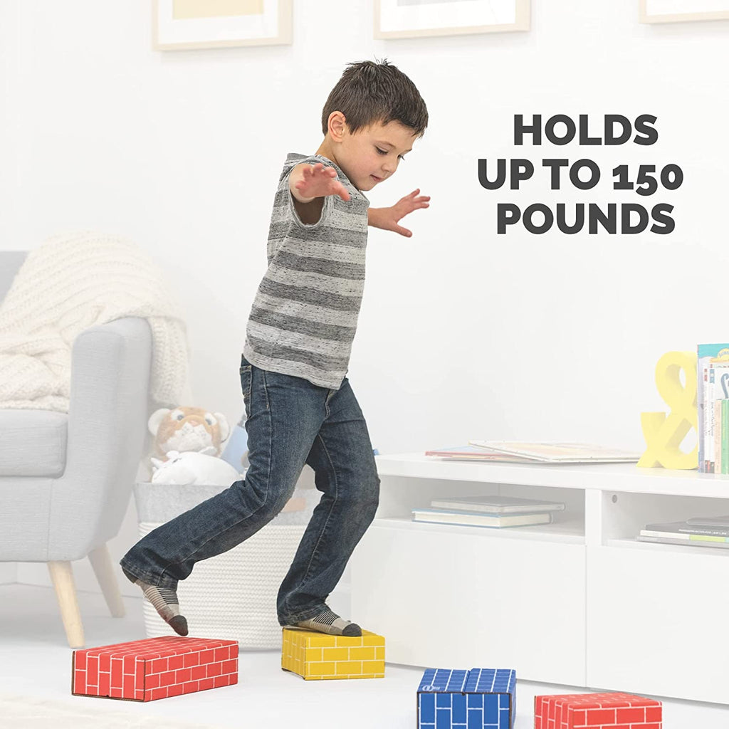At Play Cardboard Building Blocks, 40 Pack, Large and Medium Cardboard Blocks