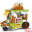 DIY Architecture Ice Cream Car Store Street View Food Building Blocks Kit Girls Bricks Classic Movie Model Toys
