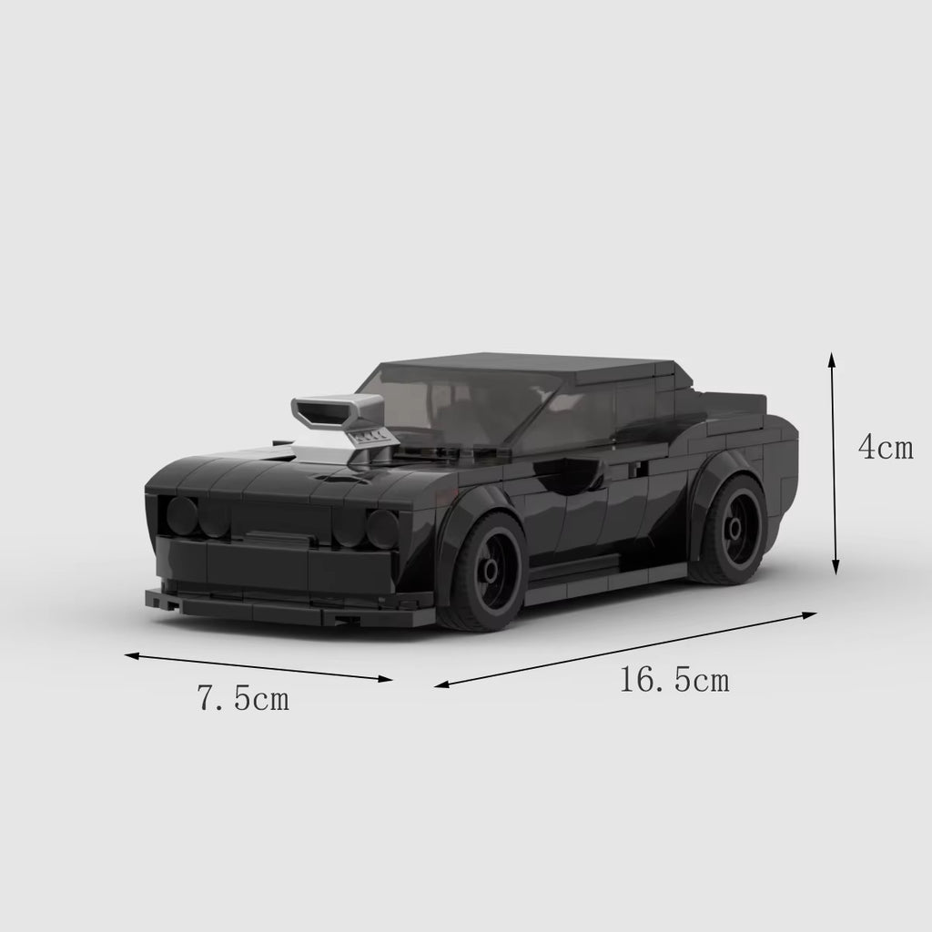 MOC Dodge Challenger Charger Dom Racing Racer Building Blocks Brick Creative Garage Toys for Boys Gifts