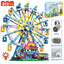 City Friends MOC Rotating Ferris Wheel Building Blocks Electric Bricks with Light Toys for Children Christmas Gifts