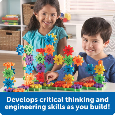 Gears! Gears! Gears! 100 Piece Deluxe Building Set STEM, Ages 3+