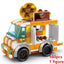 DIY Architecture Ice Cream Car Store Street View Food Building Blocks Kit Girls Bricks Classic Movie Model Toys