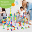 Picassotiles Marble Run Magnetic Tiles for Kids – 200PCS STEM Educational Construction Building Blocks Race Track Toy Set